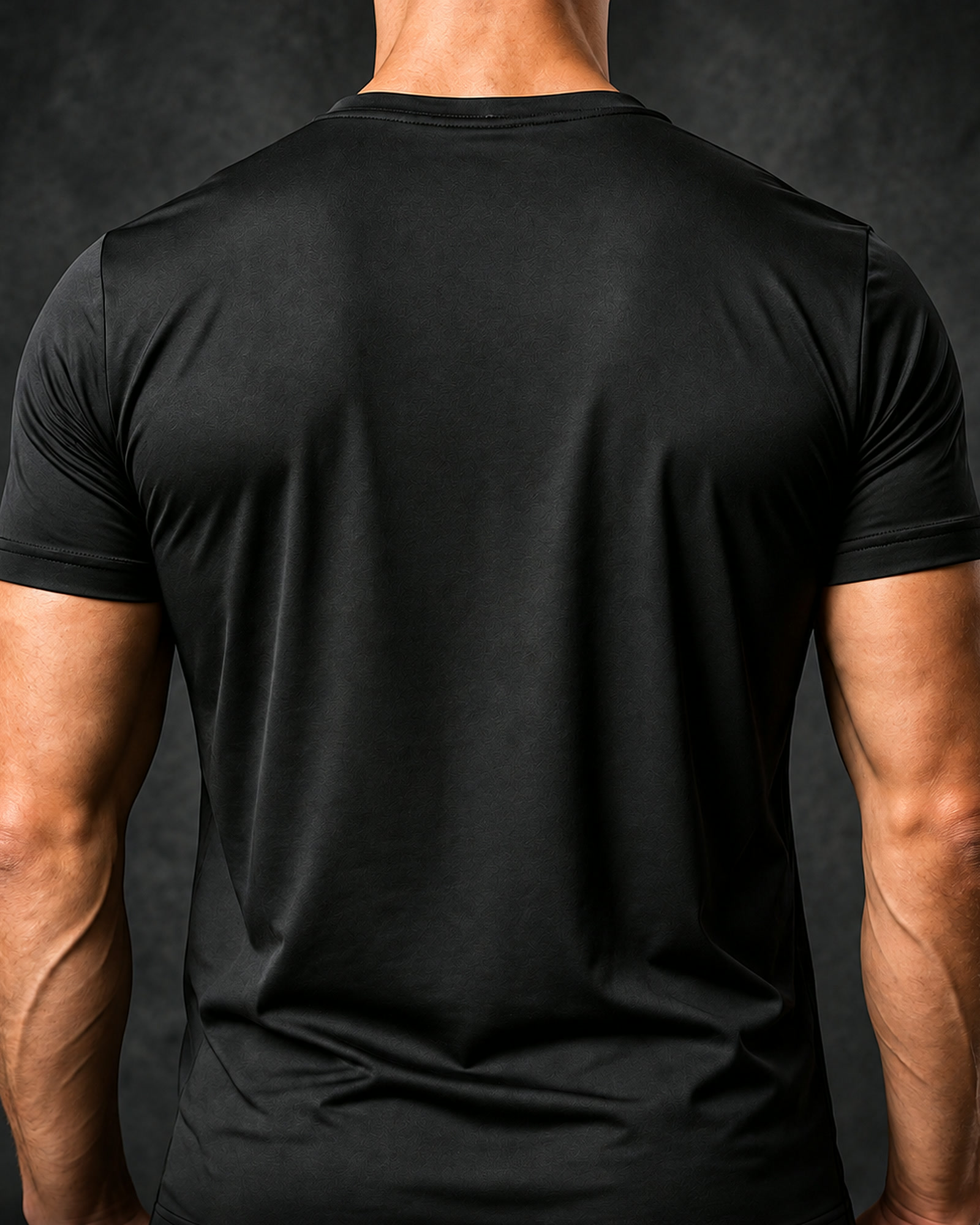 Kompressionsshirt Schwarz — Rücken